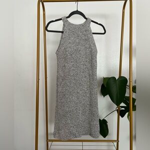 Madewell Sweater Dress Womens Gray Marled 100% Cotton Valley Sleeveless